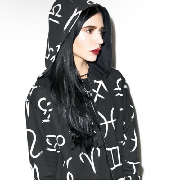 Killstar Jackets & Blazers - Killstar zodiac signs zip hoodie jacket